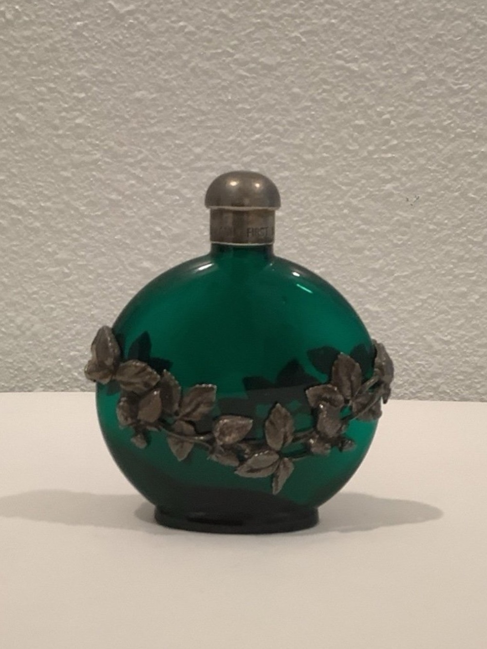 First Impressions Forest Row Emerald Green Glass Perfume Bottle